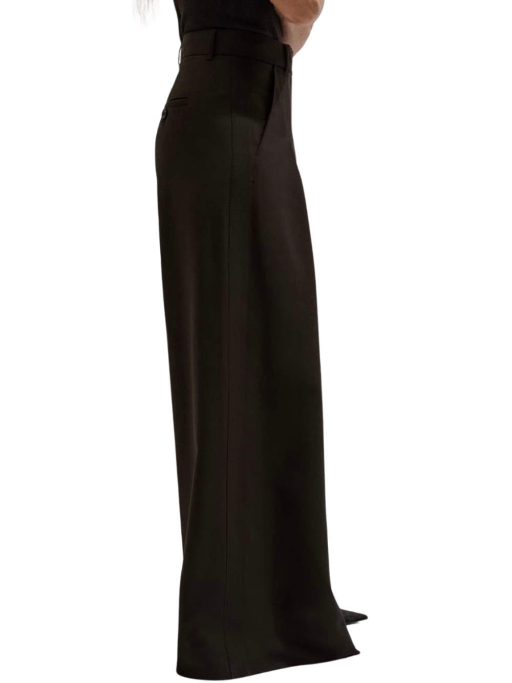 ME+EM Ultra Wide-Leg Pant Ganache Brown $445 NWOT Sz 6 - Picture 2 of 5